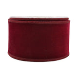 Panglica decorativa Single Velvet, burgundy, 9 cm x 9 m - SIMONA'S CHRISTMAS