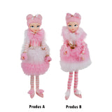 Papusa Carnival Cotton, roz/alb, 48 cm - SIMONA'S CHRISTMAS