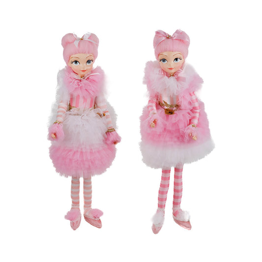 Papusa Carnival Cotton, roz/alb, 48 cm - SIMONA'S CHRISTMAS