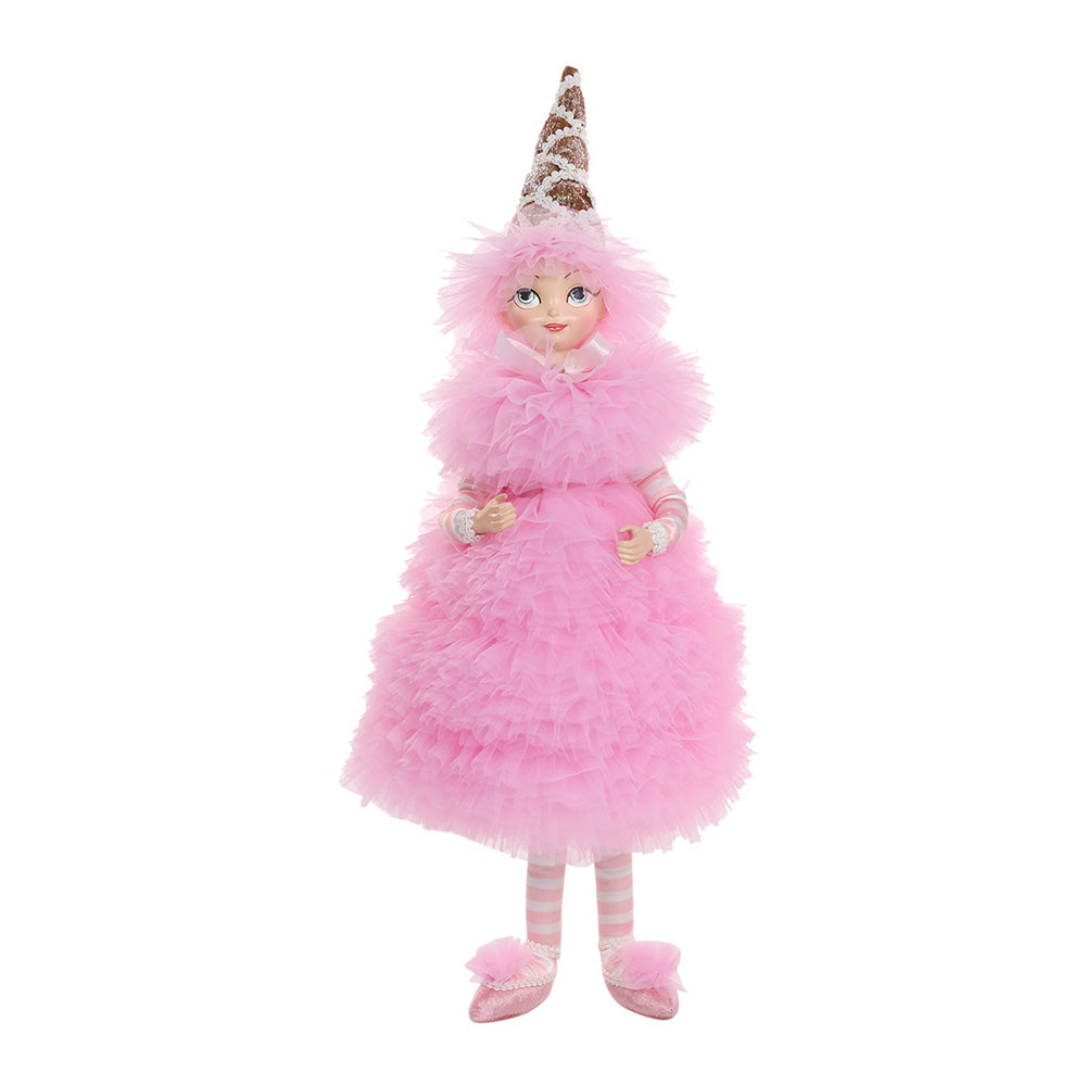 Papusa Carnival Ice Cream, roz/alb, 58 cm - SIMONA'S CHRISTMAS