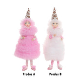 Papusa Carnival Ice Cream, roz/alb, 58 cm - SIMONA'S CHRISTMAS