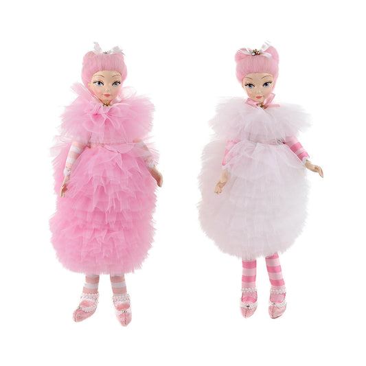 Papusa Carnival Tulle, roz/alb, 32 cm - SIMONA'S CHRISTMAS