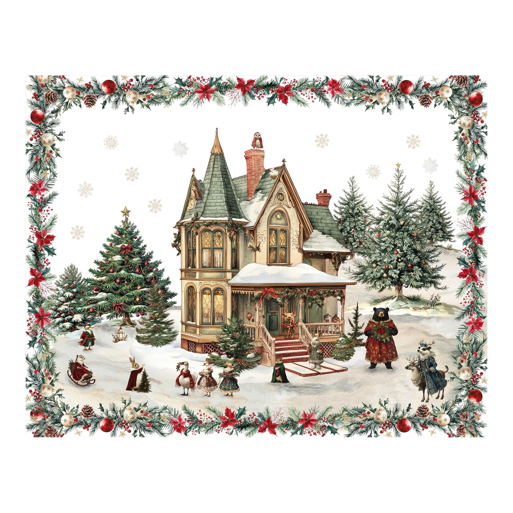 Patura 140x180 cm, Xmas Village - NAPKING