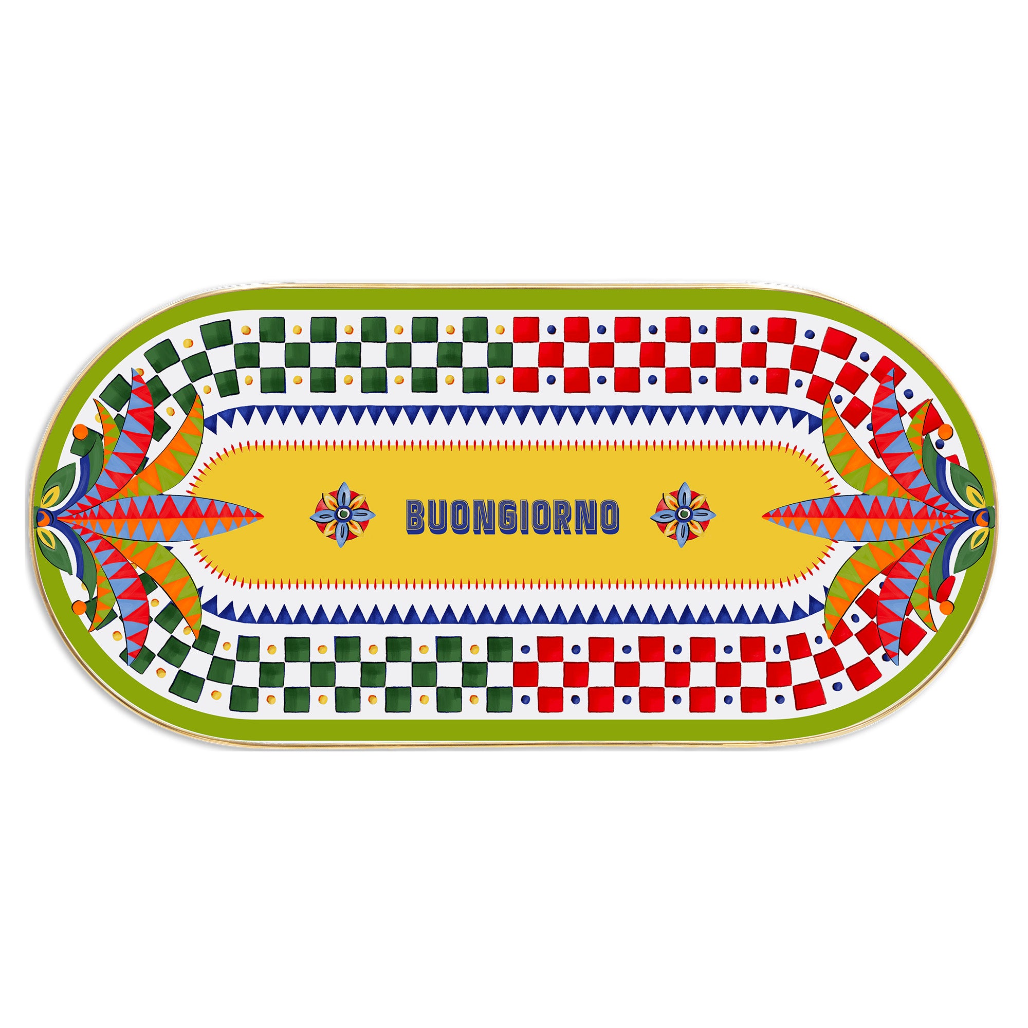 Platou Buongiorno, portelan, 32x15 cm, Dolce Vita - BACI MILANO