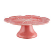 Platou cu picior, 31 cm, roz, Couve - BORDALLO PINHEIRO