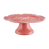 Platou cu picior, 31 cm, roz, Couve - BORDALLO PINHEIRO