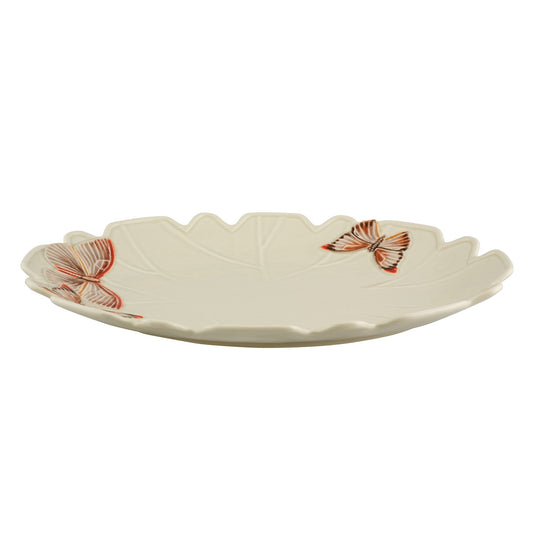 Platou oval, 47 cm, Cloudy Butterflies by Claudia Schiffer - BORDALLO PINHEIRO