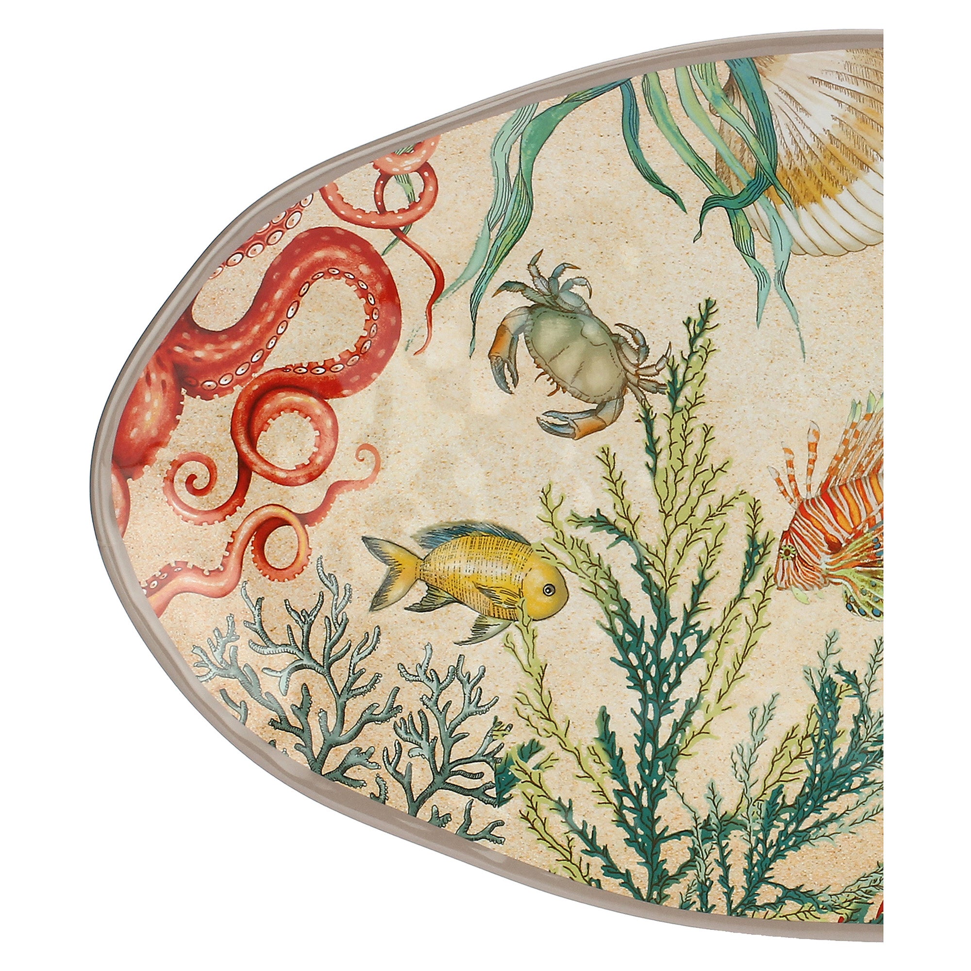 Platou oval, melamina, 52x30 cm, Sea Life - SIMONA'S COLLECTION