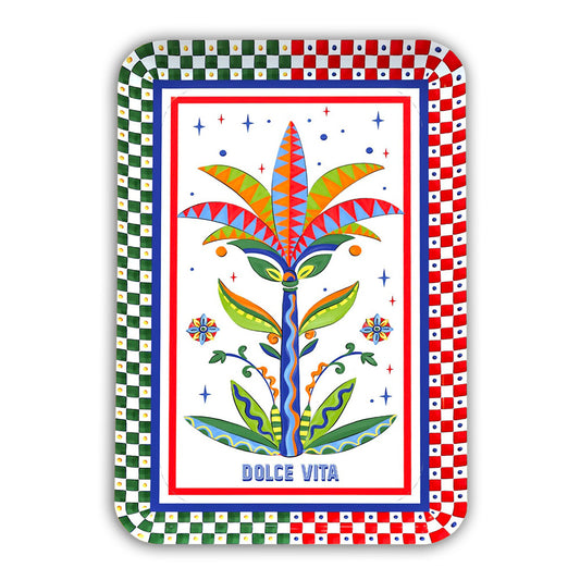 Platou Palm Tree, portelan, 35x23cm, Dolce Vita - BACI MILANO