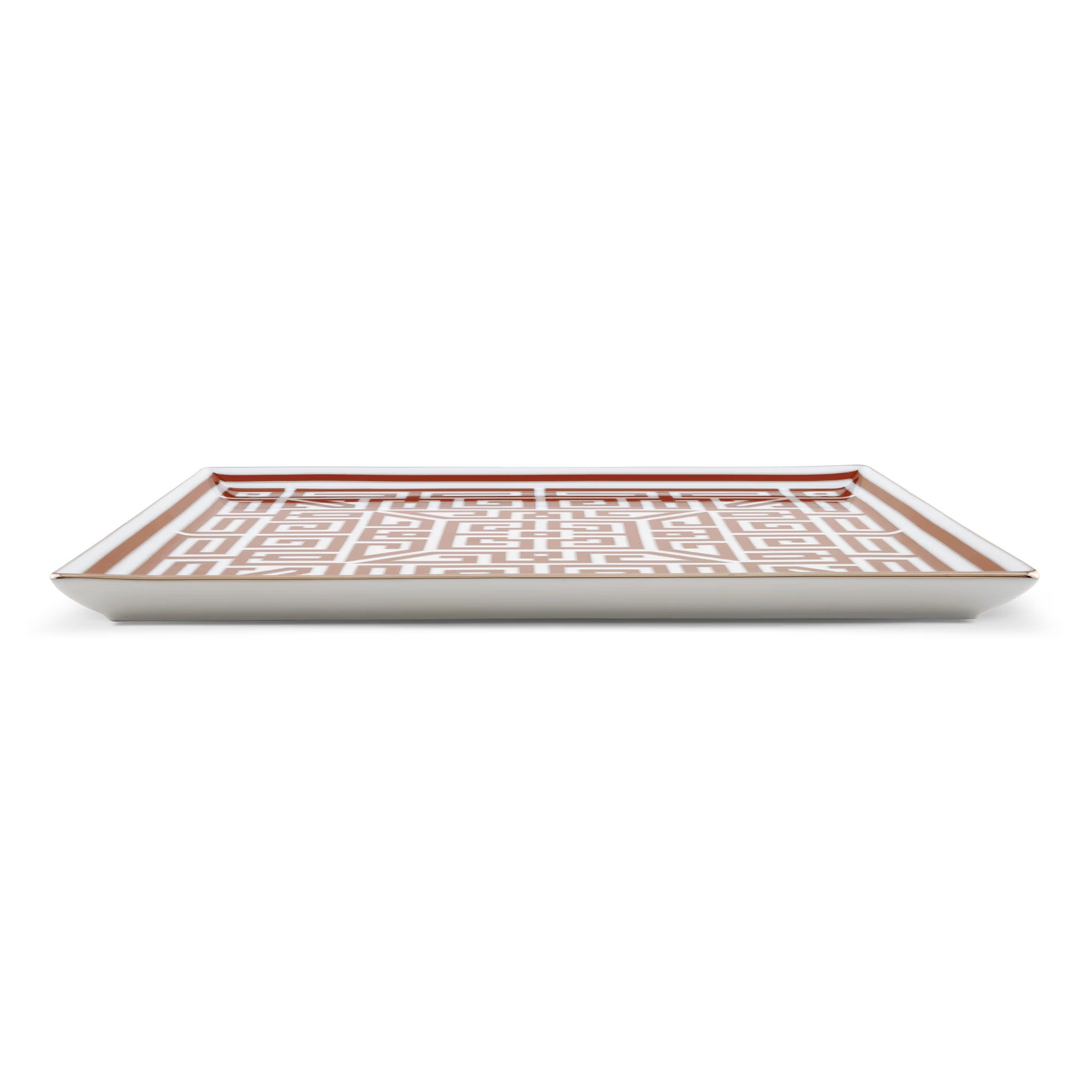 Platou patrat din portelan, 31 cm, Labirinto Scarlatto - GINORI 1735