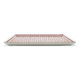 Platou patrat din portelan, 31 cm, Labirinto Scarlatto - GINORI 1735