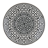 Platou rotund din portelan, 31 cm, Labirinto Nero - GINORI 1735