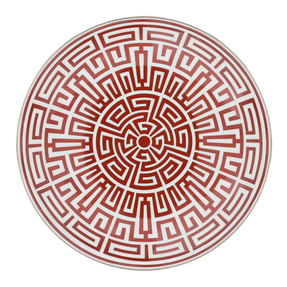 Platou rotund din portelan, 31 cm, Labirinto Scarlatto - GINORI 1735