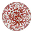 Platou rotund din portelan, 31 cm, Labirinto Scarlatto - GINORI 1735