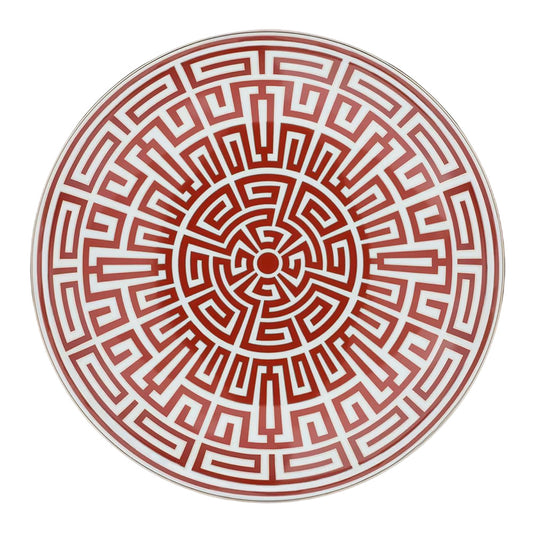 Platou rotund din portelan, 31 cm, Labirinto Scarlatto - GINORI 1735