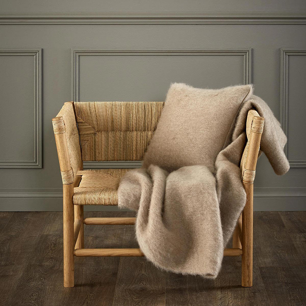 Pled 140x180 cm, mohair, Mohair Noisette - YVES DELORME