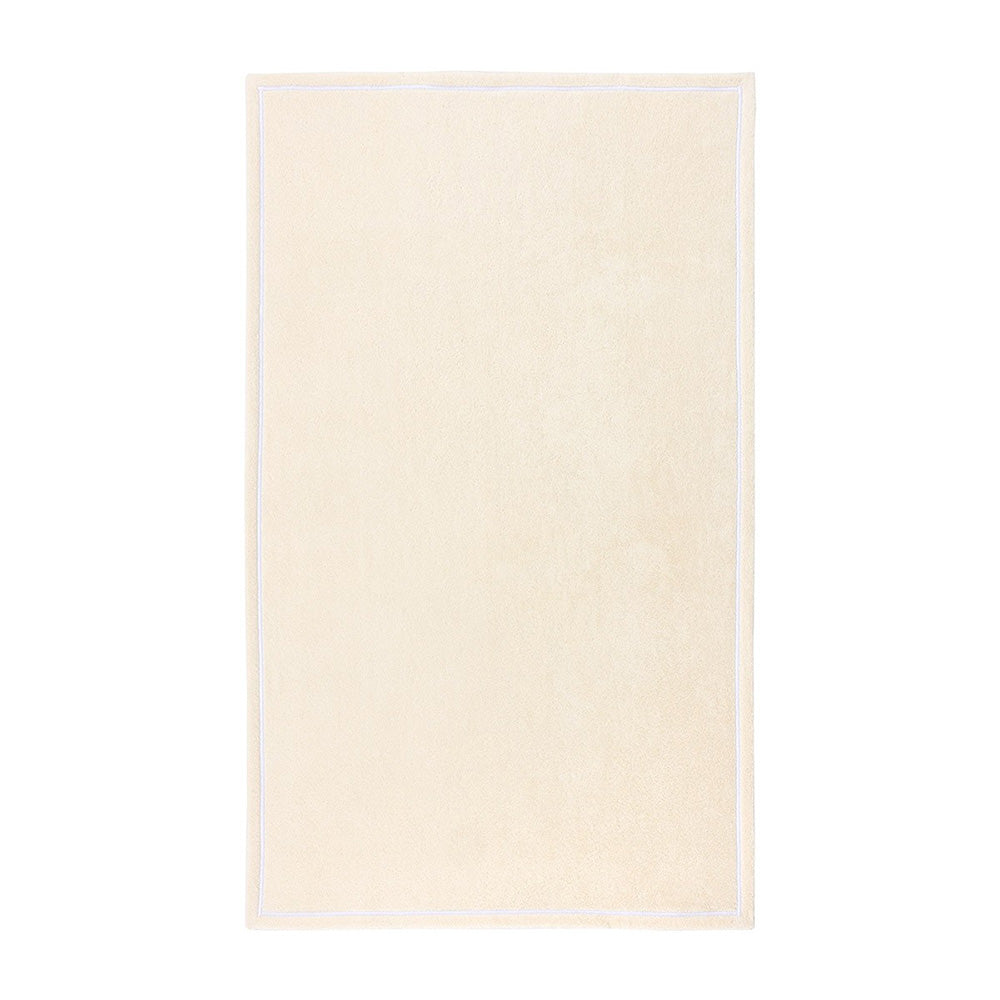 Prosop de baie, 75x130 cm, bumbac, Duetto Milk/Blanc - YVES DELORME