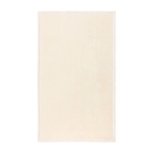 Prosop de baie, 75x130 cm, bumbac, Duetto Milk/Blanc - YVES DELORME