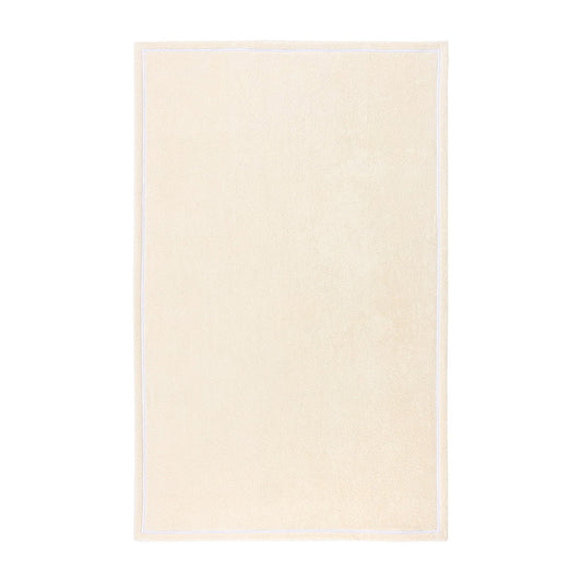 Prosop de baie XL, 100x160 cm, bumbac, Duetto Milk/Blanc - YVES DELORME