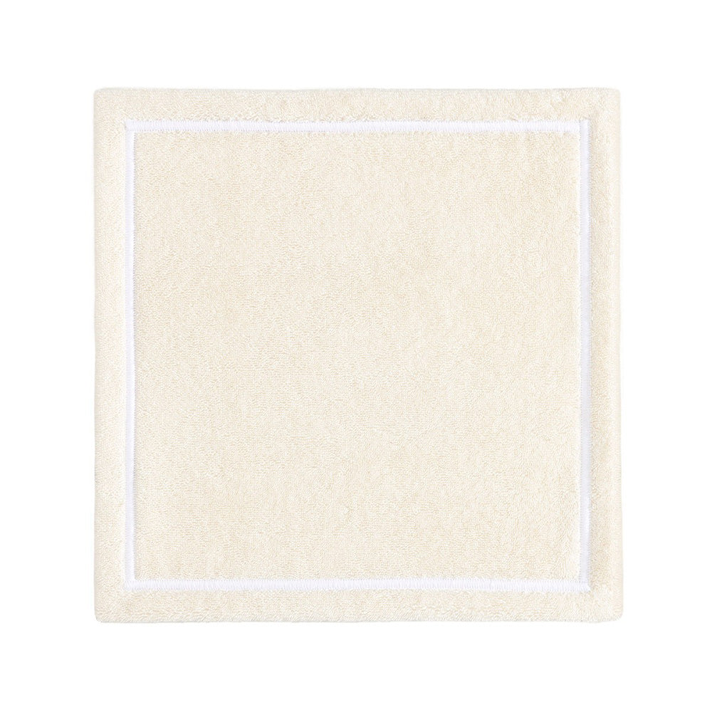 Prosop de fata, 33x33 cm, bumbac, Duetto Milk/Blanc - YVES DELORME