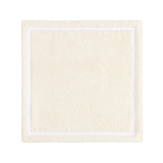 Prosop de fata, 33x33 cm, bumbac, Duetto Milk/Blanc - YVES DELORME