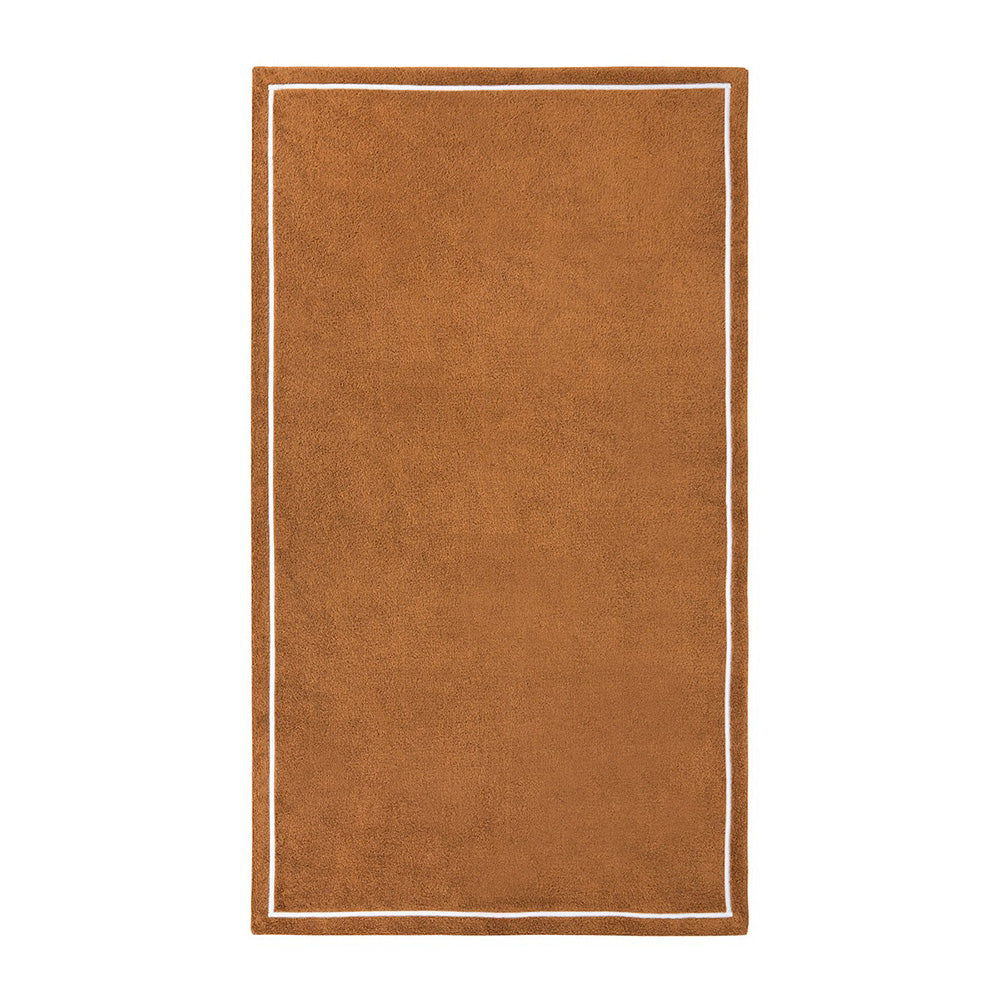 Prosop de maini, 55x100 cm, bumbac, Duetto Camel/Blanc - YVES DELORME