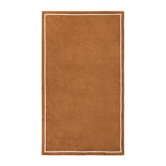 Prosop de maini, 55x100 cm, bumbac, Duetto Camel/Blanc - YVES DELORME