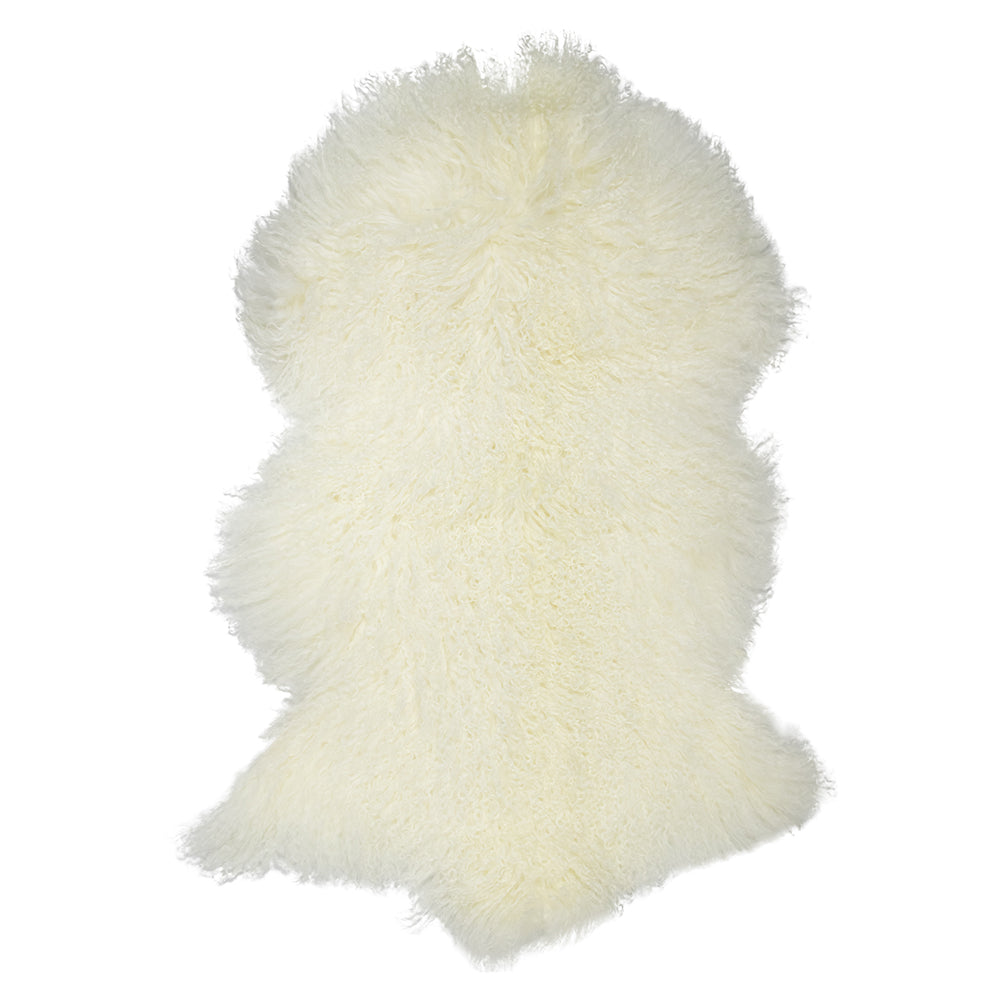 Covoras cu lana, 100 cm, alb - Simona's collection