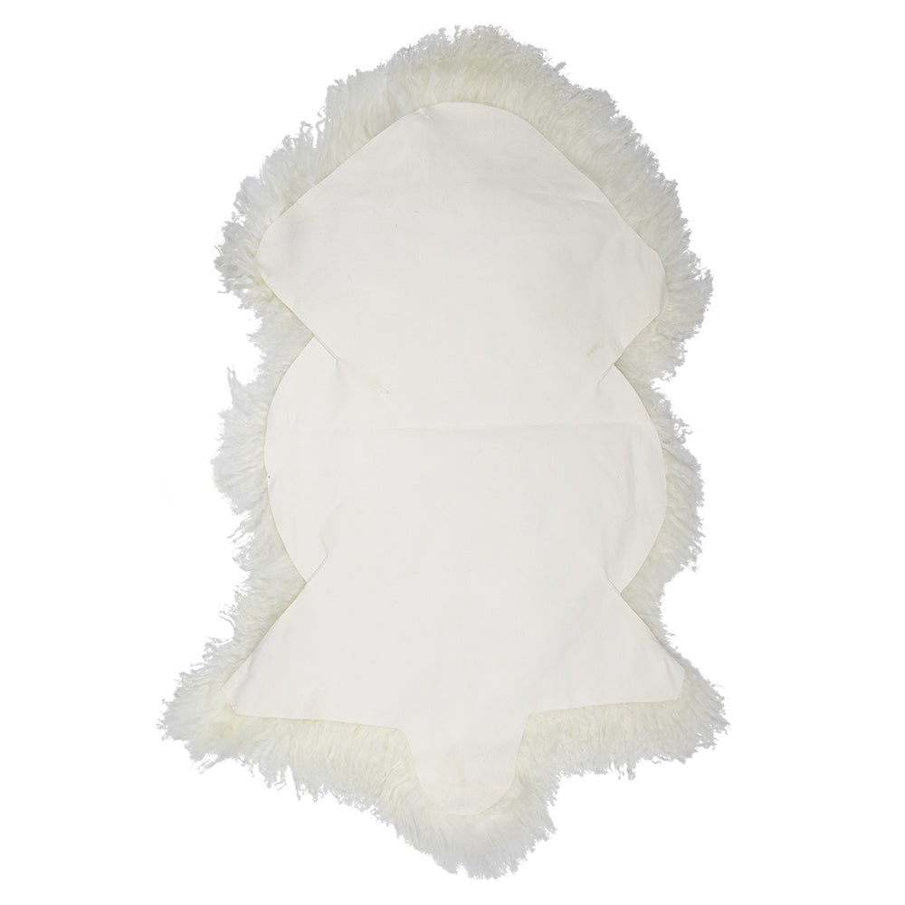 Covoras cu lana, 100 cm, alb - Simona's collection