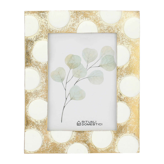 Rama foto Gold-White Polka Dots, 13x18 cm, Tiguardo - SIMONA'S COLLECTION