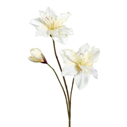 Ramura decorativa Amaryllis, crem, 88 cm, SIMONA'S CHRISTMAS