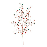 Ramura decorativa Beads, verde/rosu, 73 cm - SIMONA'S CHRISTMAS