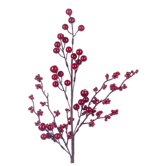 Ramura decorativa Berries, rosu, 60 cm - SIMONA'S CHRISTMAS