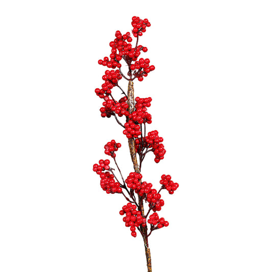 Ramura decorativa Berries, rosu/maro, 100 cm - SIMONA'S CHRISTMAS