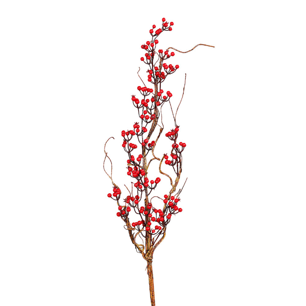 Ramura decorativa Berries, rosu/maro, 110 cm - SIMONA'S CHRISTMAS
