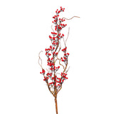 Ramura decorativa Berries, rosu/maro, 110 cm - SIMONA'S CHRISTMAS