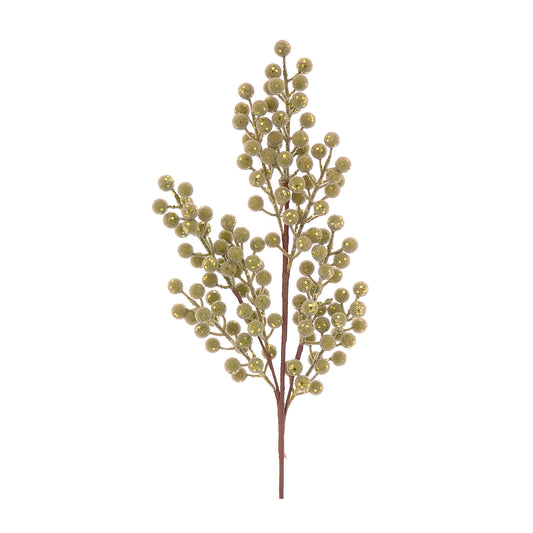 Ramura decorativa Berries, verde lime, 65 cm - SIMONA'S CHRISTMAS