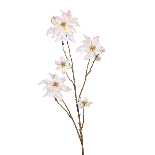 Ramura decorativa Craciunita, sampanie, 105 cm - SIMONA'S CHRISTMAS