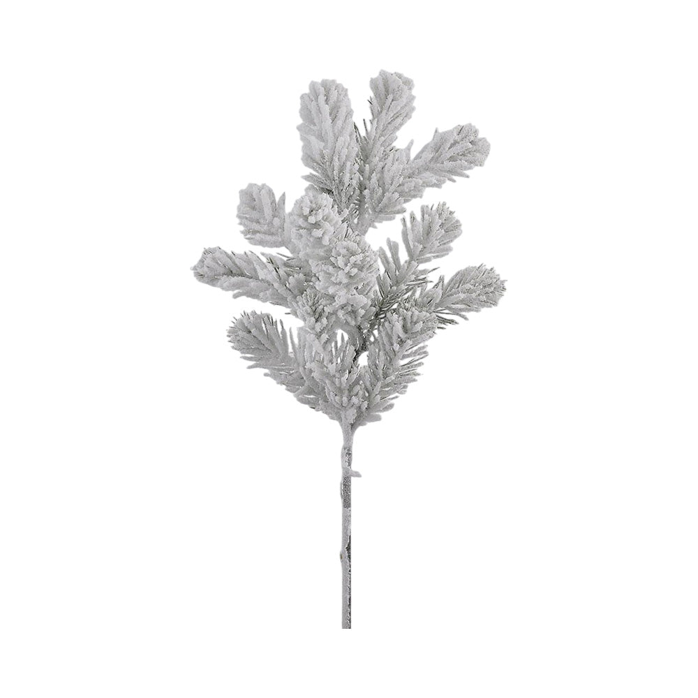 Ramura decorativa de pin Superneve, alb/verde, 48 cm - SIMONA'S Christmas