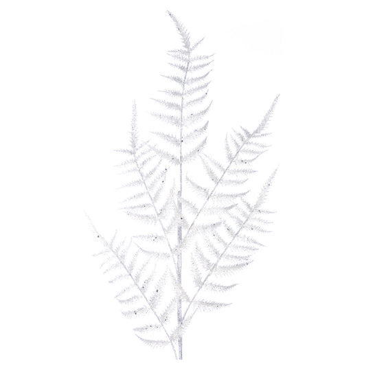 Ramura decorativa Feriga Sclipit, alb, 92 cm - SIMONA'S CHRISTMAS