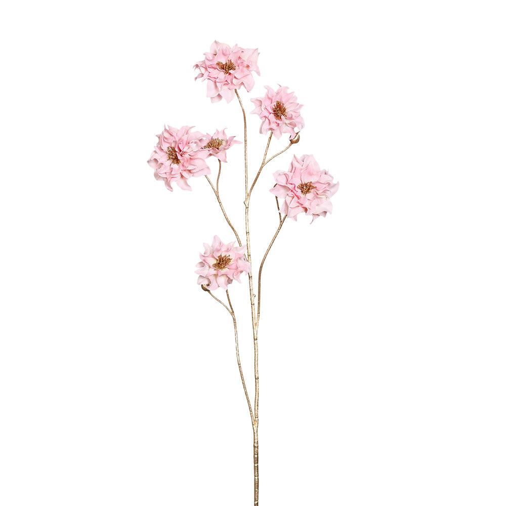 Ramura decorativa Hellebore, roz, 66 cm - SIMONA'S CHRISTMAS