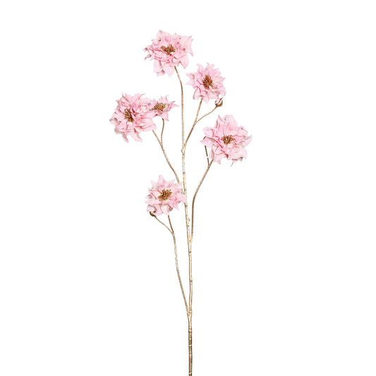 Ramura decorativa Hellebore, roz, 66 cm - SIMONA'S CHRISTMAS