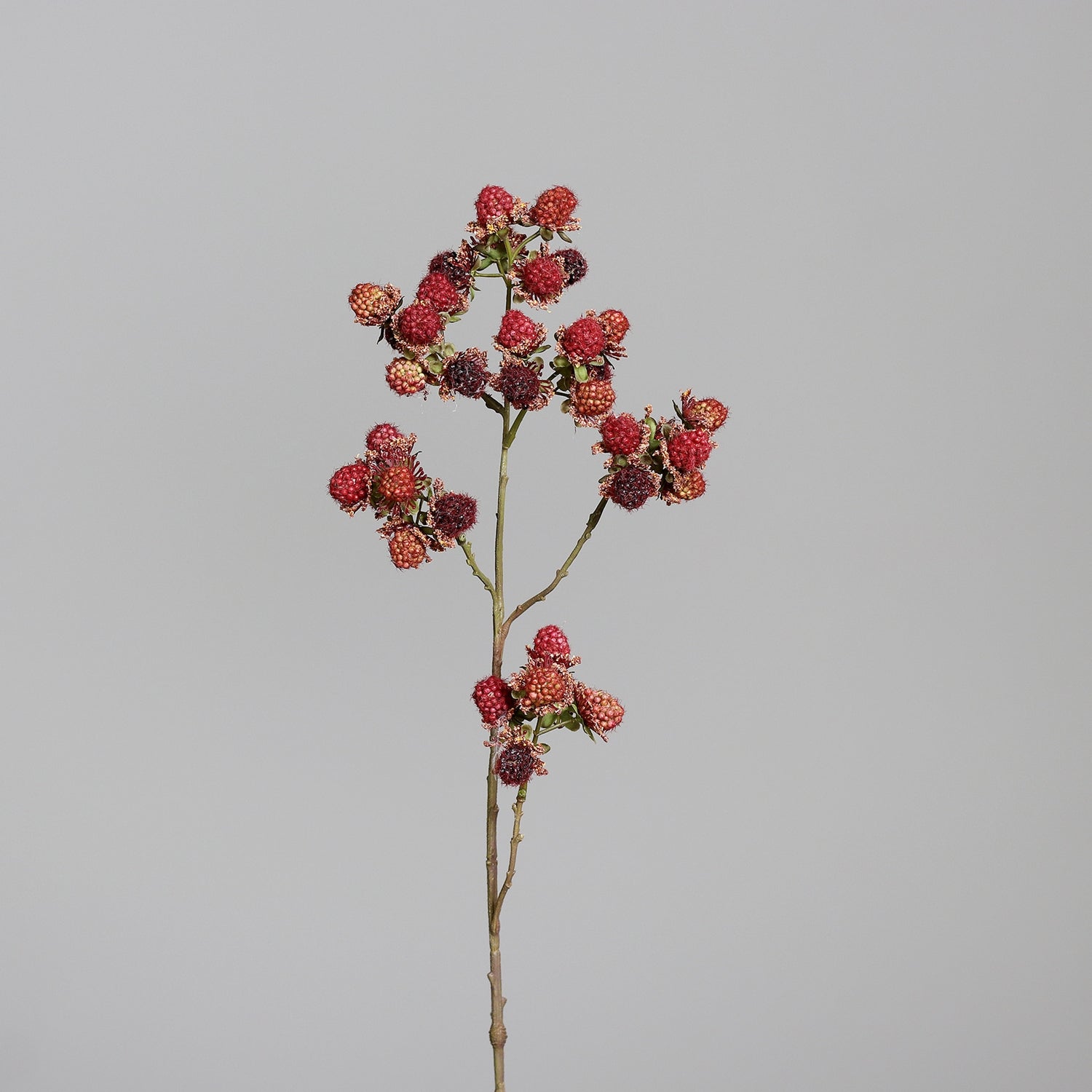 Ramura decorativa mure inghetate, burgundy, 75 cm - SIMONA'S CHRISTMAS