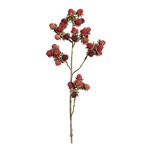 Ramura decorativa mure inghetate, burgundy, 75 cm - SIMONA'S CHRISTMAS