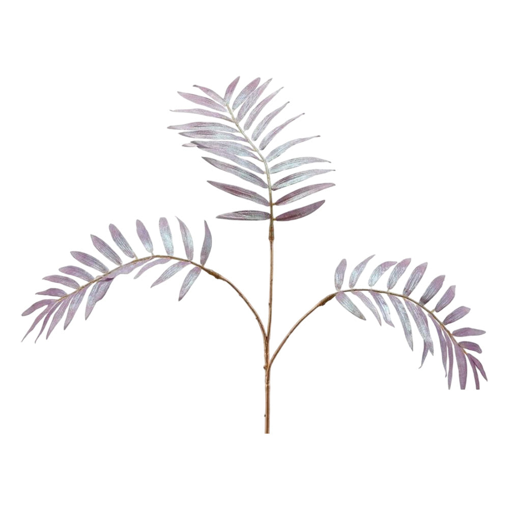 Ramura decorativa Palmier, irizat, lila - 50 cm - SIMONA's Christmas