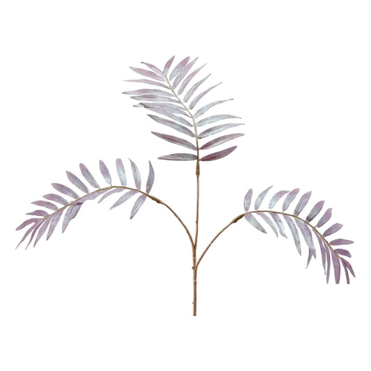 Ramura decorativa Palmier, irizat, lila - 50 cm - SIMONA's Christmas