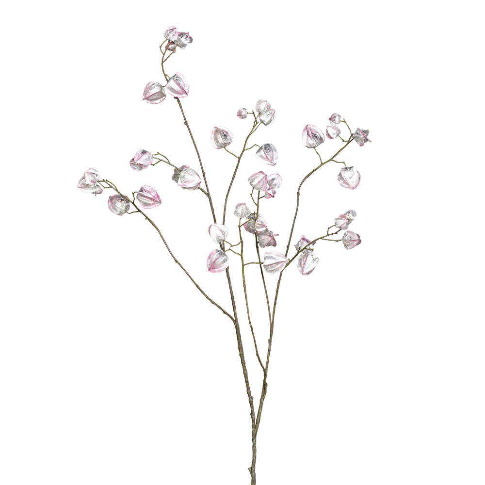 Ramura decorativa Physalis, roz, 120 cm - SIMONA'S CHRISTMAS