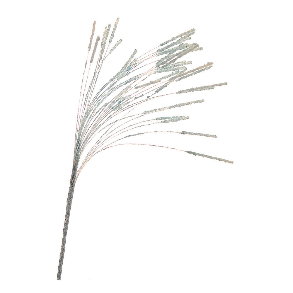 Ramura decorativa Spray Sclipit, alb, 43 cm - SIMONA'S CHRISTMAS