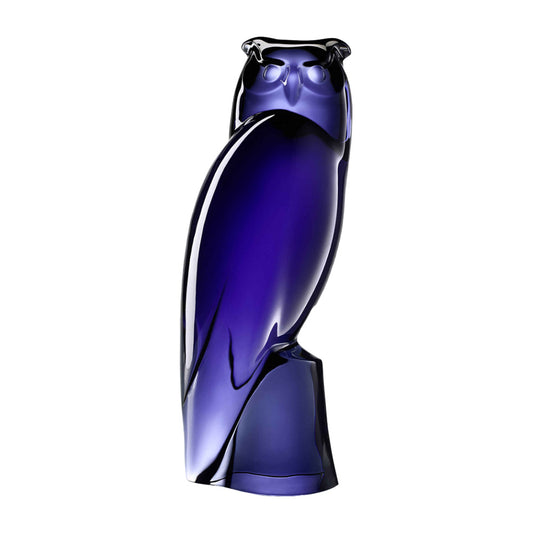 Sculptura din cristal, Midnight Blue, Eagle Owl by Jan Tesar - Editie Limitata - BACCARAT