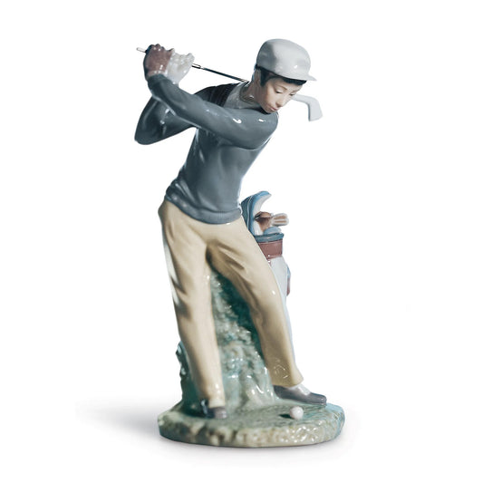 Sculptura din portelan, 27 cm, Golfer Man by Vicente Martínez - LLADRO